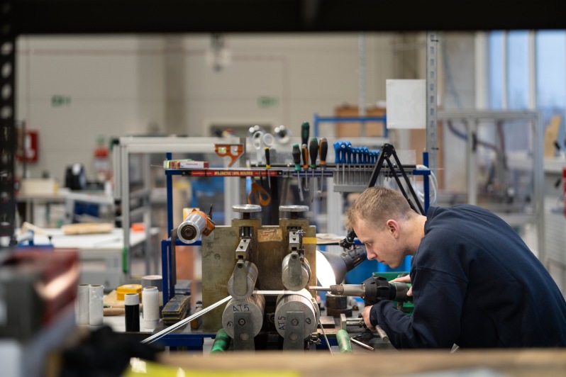 A man on factory floor