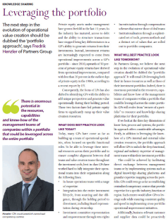 Leveraging the portfolio