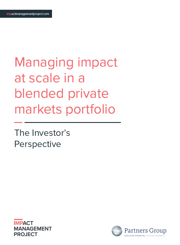 Managing impact at scale in a blended private markets portfolio