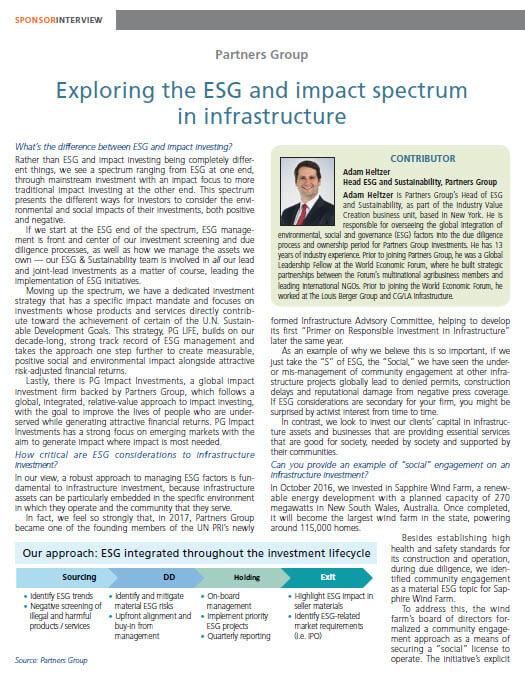 Exploring the ESG and impact spectrum in infrastructure