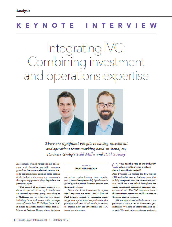 Integrating IVC: Combining investment and operations expertise