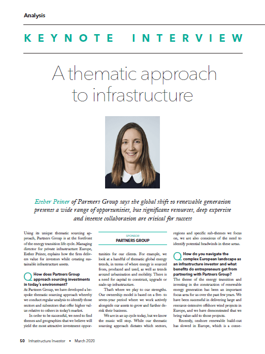 A thematic approach to infrastructure