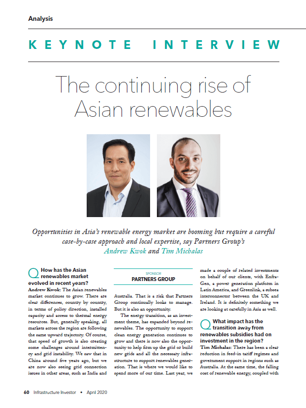 The continuing rise of Asian renewables