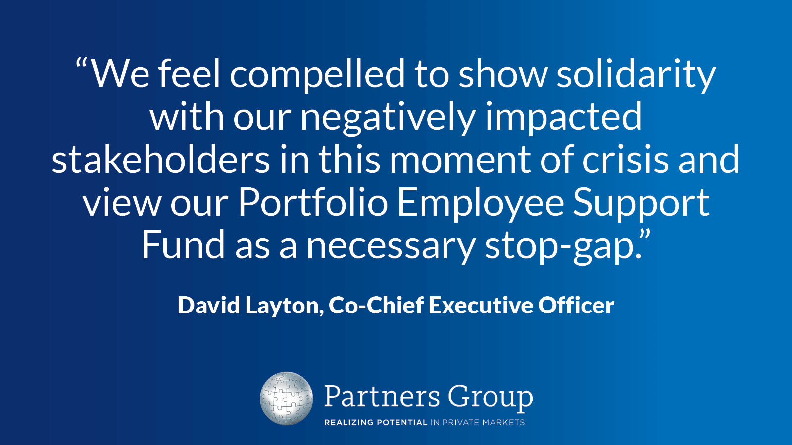 Partners Group raises USD 10 million Portfolio Employee Support Fund