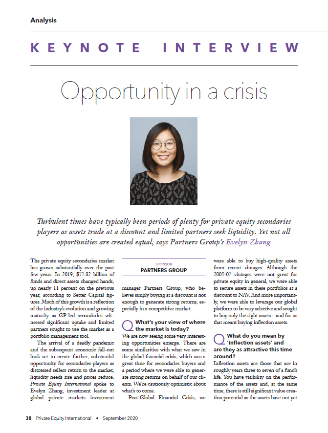 Opportunity in a crisis