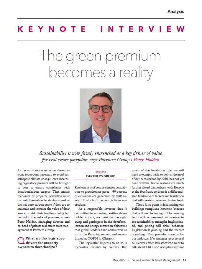 The green premium becomes a reality