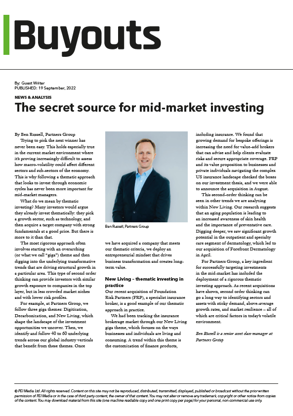 The secret source for mid-market investing