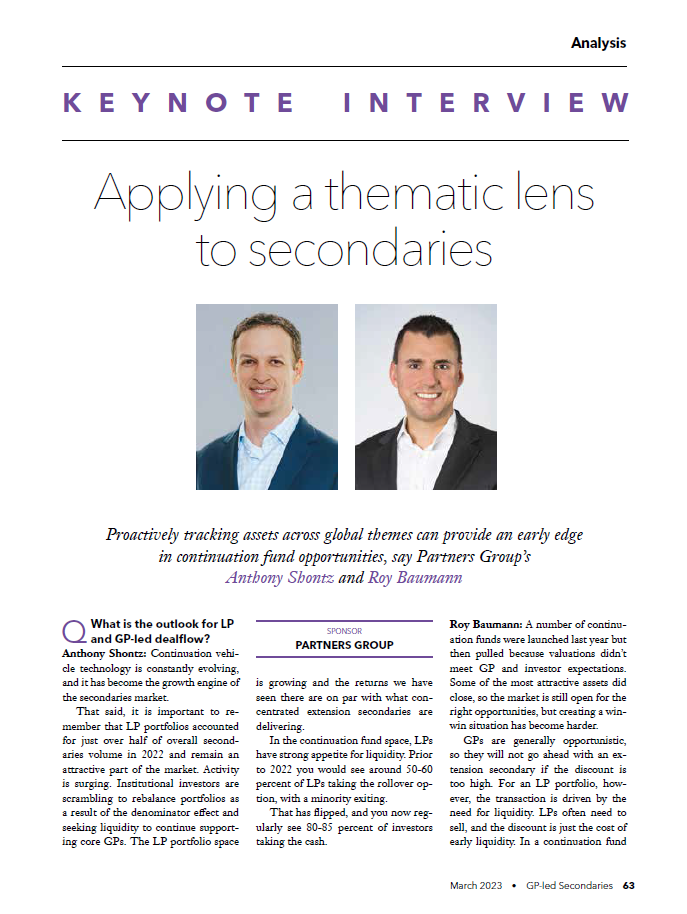 Applying a thematic lens to secondaries