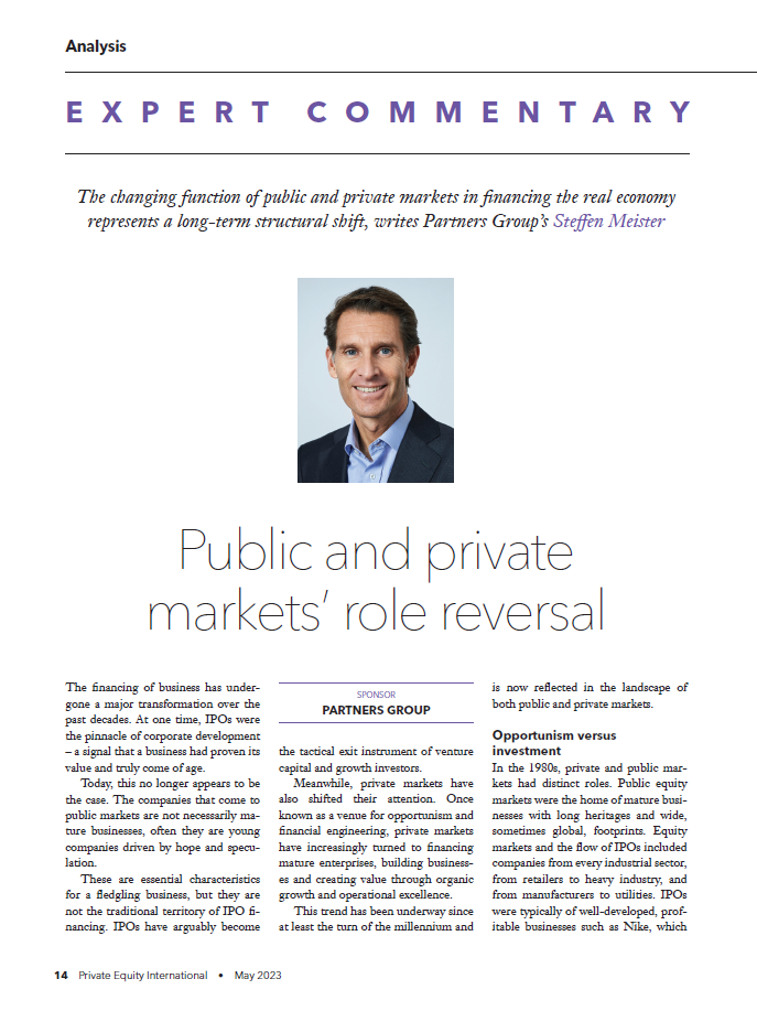 Public and private markets’ role reversal
