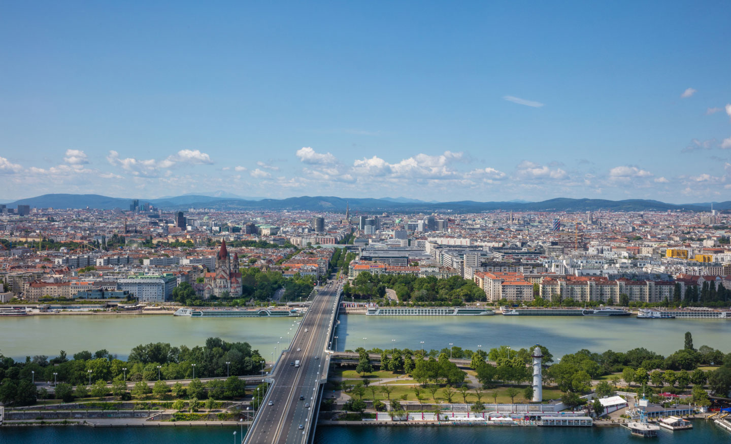Aerial view of a city