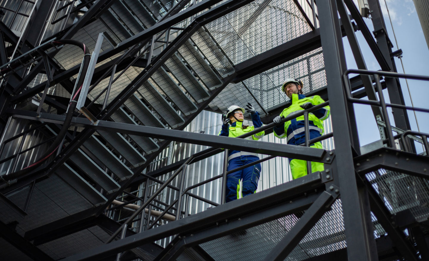 Employees in working site