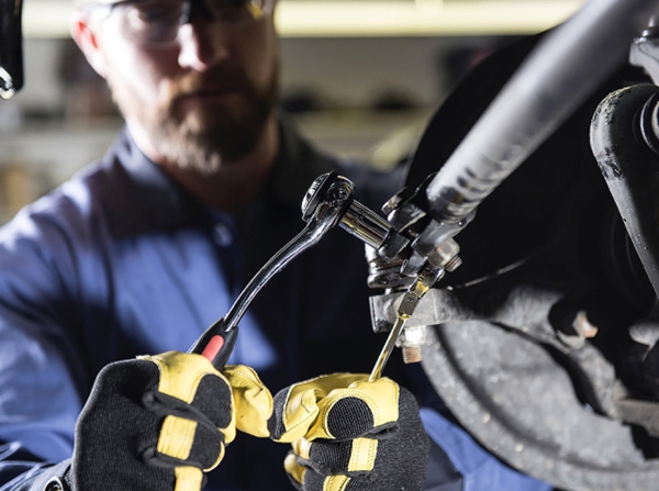 A person working with machinery
