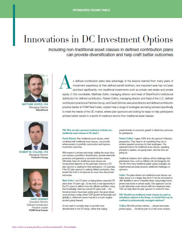 Innovations in DC Investment Options