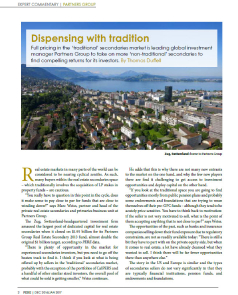 Dispensing with tradition